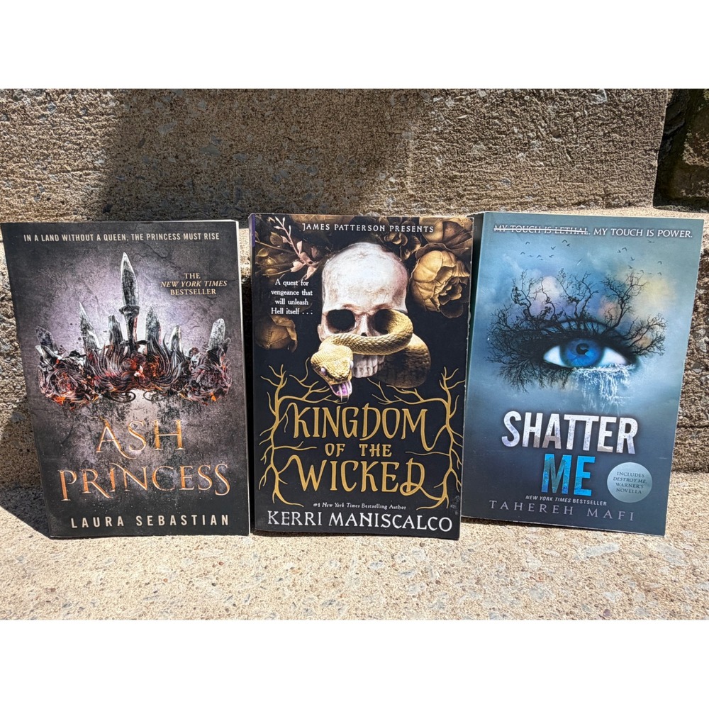 YA Fantasy Book Lot Shatter Me Kingdom of the Wicked Ash Princess Paperbacks
